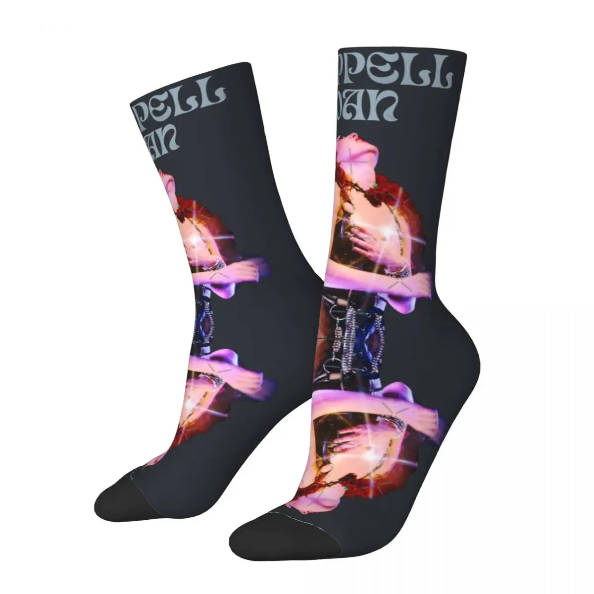 Hip Hop Retro Chappell Roan Men's Socks Unisex Chappell Roan Pattern Printed Novelty Happy Crew Sock Boys Gift official-website