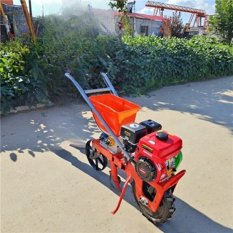 Hand Push Corn Planter Wheat Sowing Fertilizer Sorghum Soybean Precision Sowing Direct Planter Tillage Drill Held