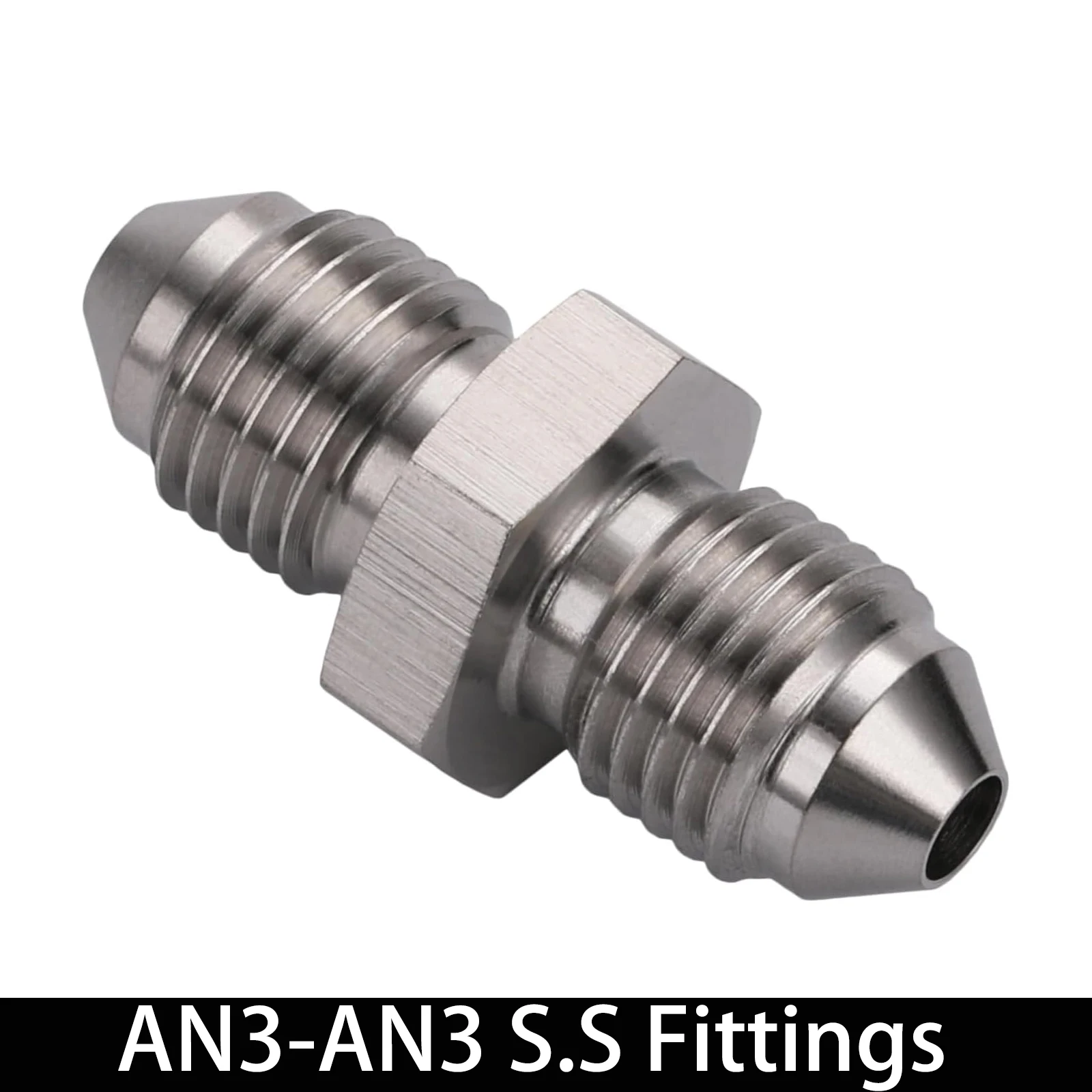 

AN3 Male to AN3 Male Stainless Steel Brake Clutch Fuel Oil Fitting Adapter Coupler Motorcycle Automobile Brake System Parts 3an
