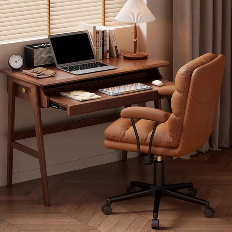 

Long Standing Office Desk Wooden Modern Computer Organizers Office Desk Shelves Minimalist Meuble Bureau Commercial Furniture