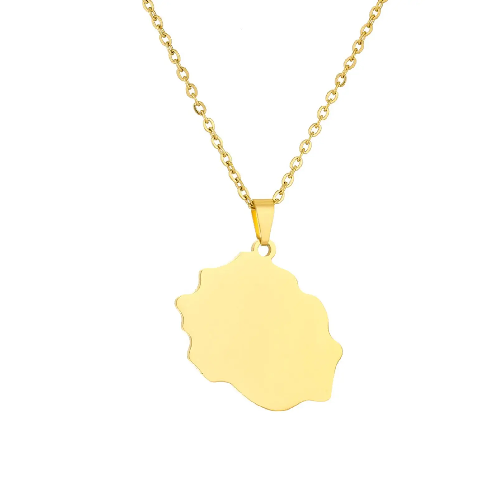 Kette mit Anhänger in Form einer Karte der Insel Réunion, aus Edelstahl, französische Réunion-Karte, ethnisches, patriotisches Souvenir-Schmuckstück, Geschenk für Männer und Frauen. – Detail 1