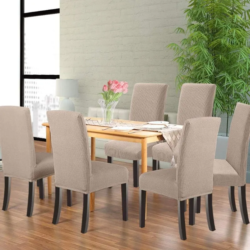 Waterproof Elastic Jacquard Chair Cover for Dining Room Chair Covers for Kitchen Wedding Hotel Banquet Furniture Protector 2026