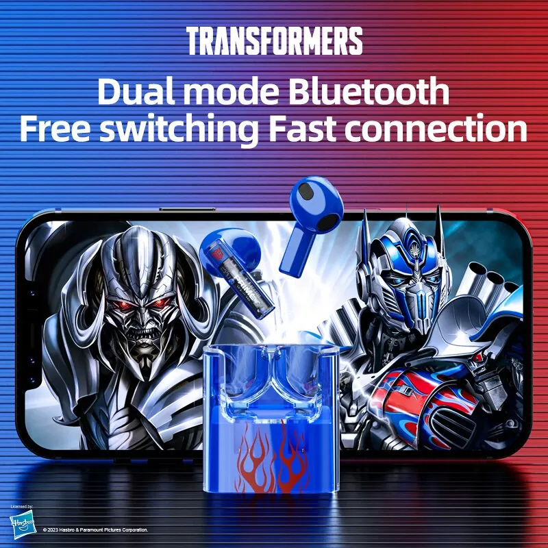 Transformers-auriculares TF-T08 con Bluetooth 5,3, dispositivo de audio TWS para juegos, música, sonido HiFi, reducción de ruido, novedad