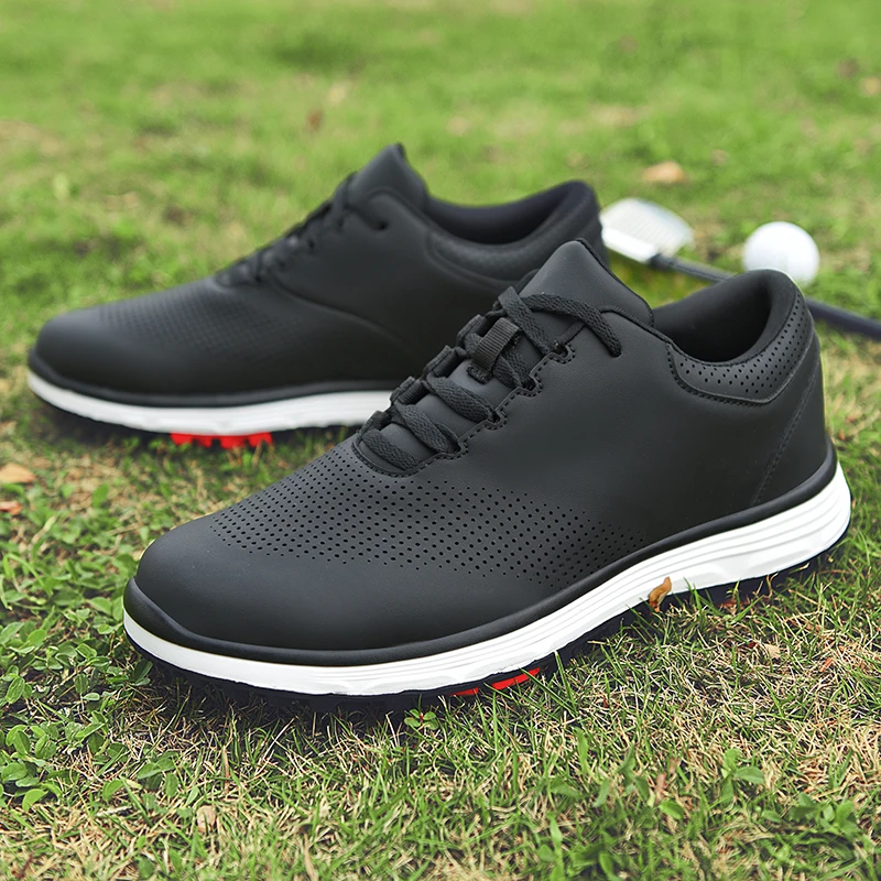 Men Golf Shoes Cushioning Walking Anti Slip Footwear for Golfing Couple Golfers Comfortable Sneakers