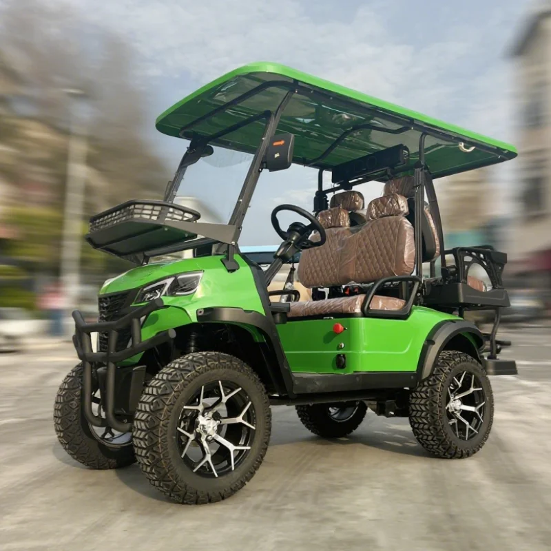 2 4 Seats Electric Lift Golf Cart Hunting Vehicle with Powerful 5KW AC Motor Controller Custom Solar Panel go karts adults