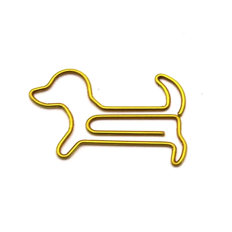 Imagem -06 - Animal Shaped Paper Clips Filhote de Cachorro Paperclip Metal Iron Clip Escritório Documento Classificação Pin Bonito Bookmark para Planner