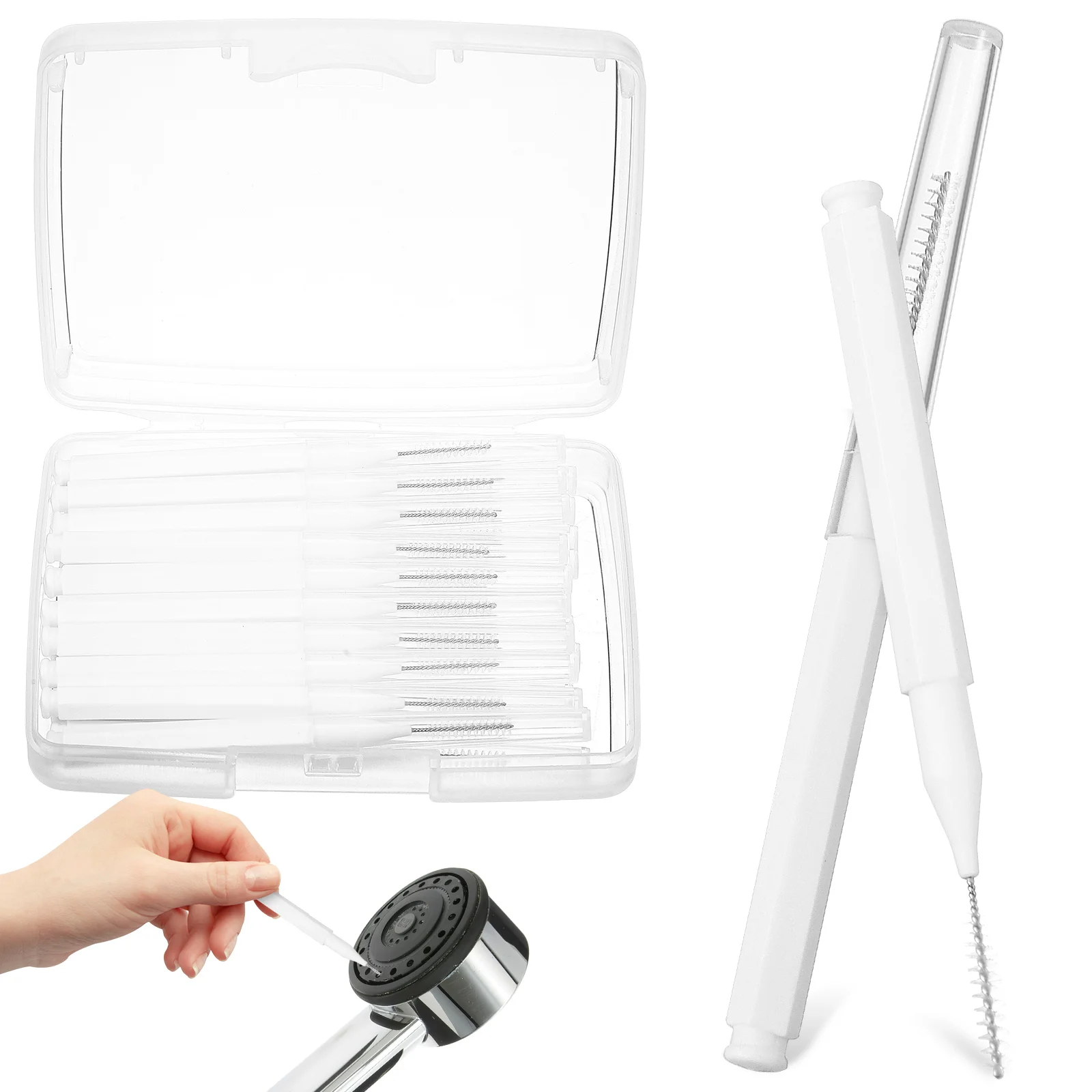 20 Pcs For Cleaning Picks Shower Head Cleaner Multi Function Brush Portable Functional Pp Plastic Tools Cleansing