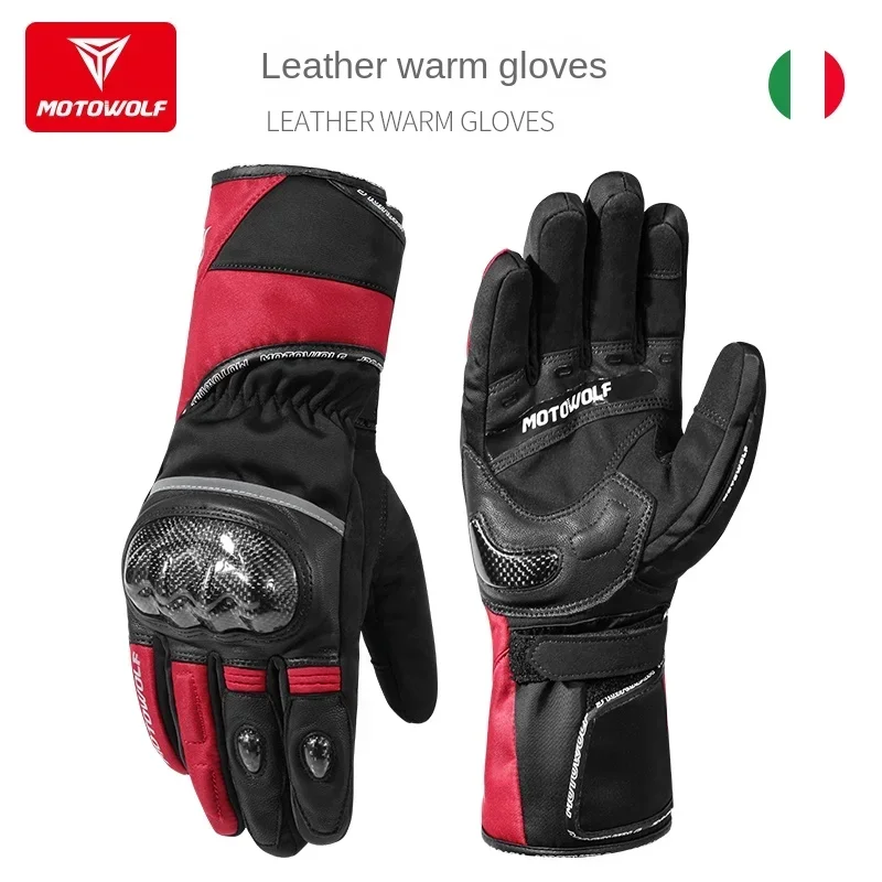 

Motowolf Winter Motorcycle Riding Warm Anti-drop And Anti Cold Offroad Cycling Gloves Waterproof Carbon Fiber Moto Luvas Men