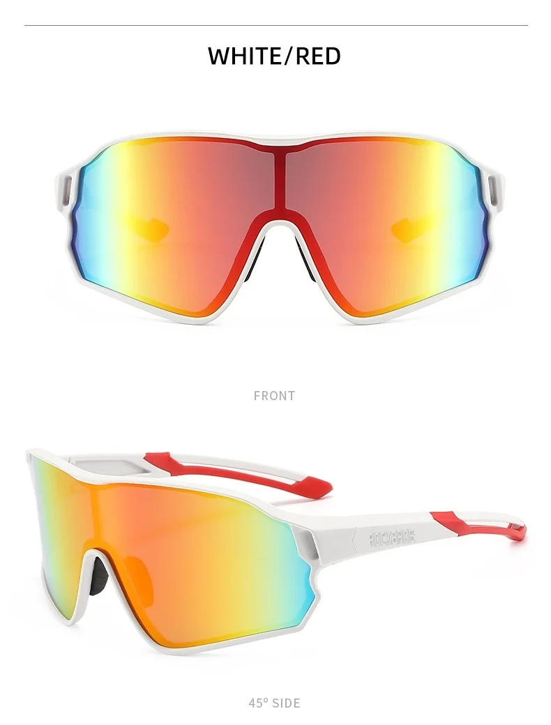 ROCKBROS Bestseller Fahrradbrille UV400 Anti-Beschlag REVO-Gläser HD-Klarheit CE/ANSI-Zertifiziert Cateye-Design MTB/Rennrad – Detail 12