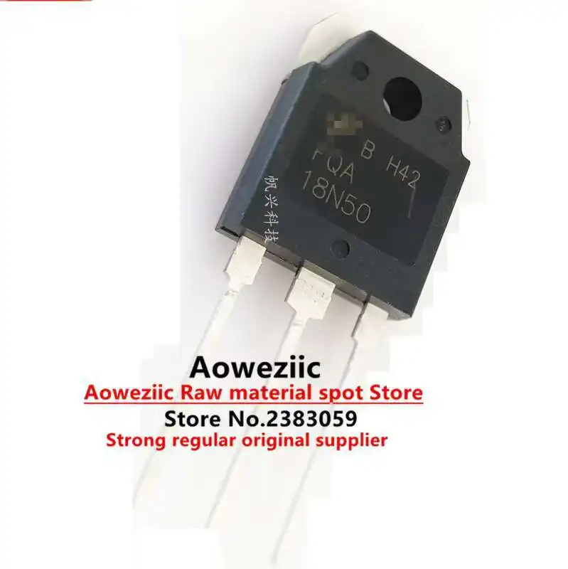 Aoweziic  100% new imported original  FQA18N50 18N50 FQA18N50V2 AV2 18N50  TO-247  field-effect 18A MOS 500V
