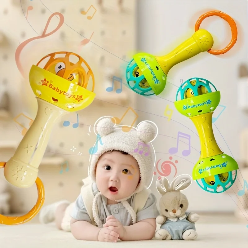 2pcs Baby Toy Catch Ball Rattle Baseball Newborn Early Education Grip Toy
