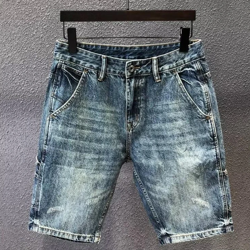 Summer Men's New Slim Fit Denim Shorts Y2k Denim Shorts Baggy Jeans For Men