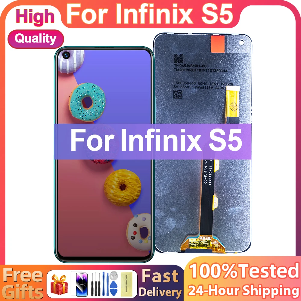 

6,6 "для Infinix S5 X652 S5 Lite X652B X652C ЖК-дисплей для Tecno Camon 12, воздушный экран, дигитайзер сенсорного экрана в сборе, запасные части