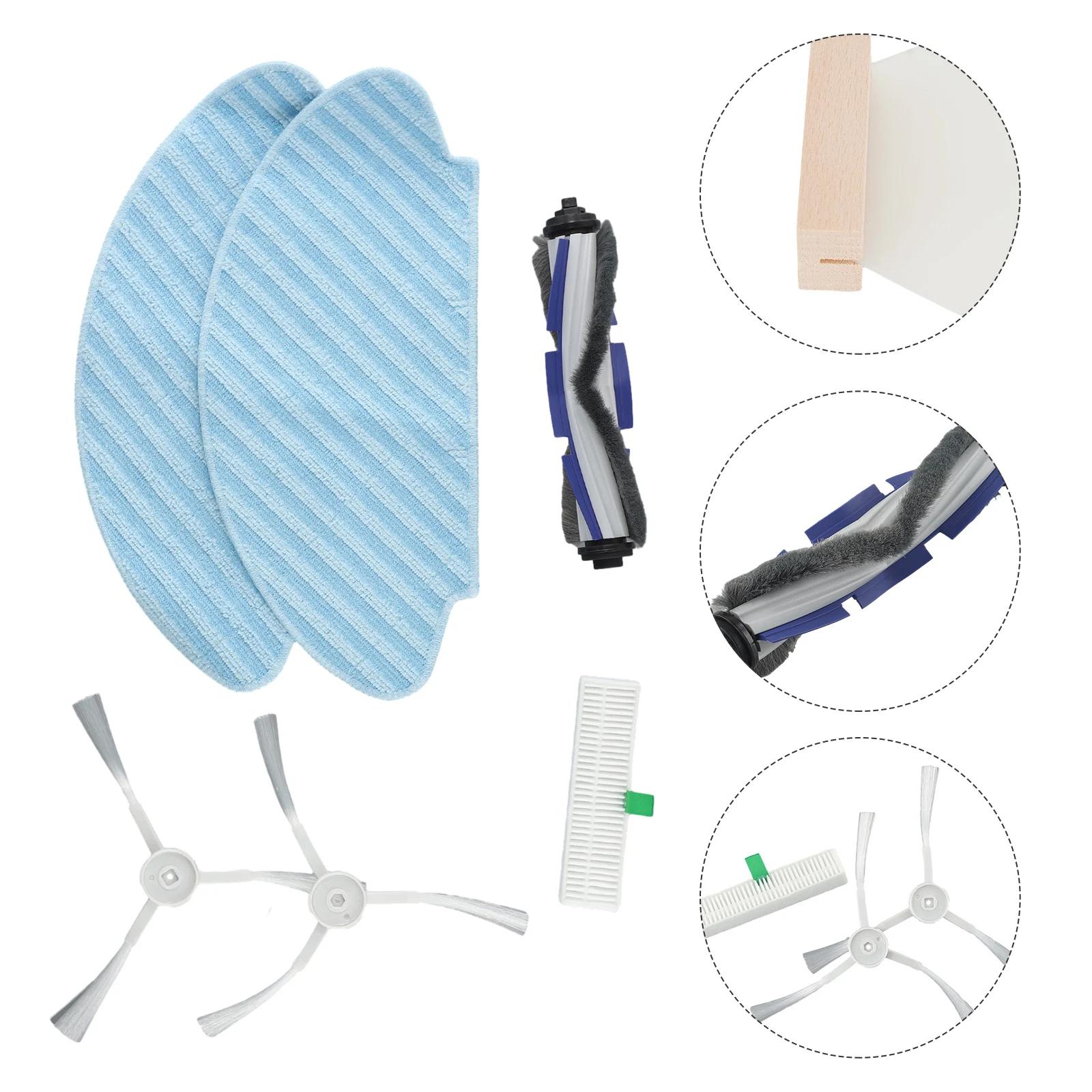 

Для ZR740003 Explorer 60 RR7427 RR7447, детали для пылесоса, тряпки из микрофибры, высокоэффективный фильтр, боковые щетки, вращающаяся щетка