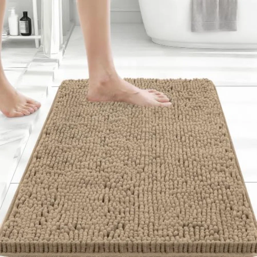 Bathroom Rugs, Bath Mats for Bathroom Non Slip with Rubber Backing, High Absorbent Microfiber Bath Rugs Quick Drying, Machine W