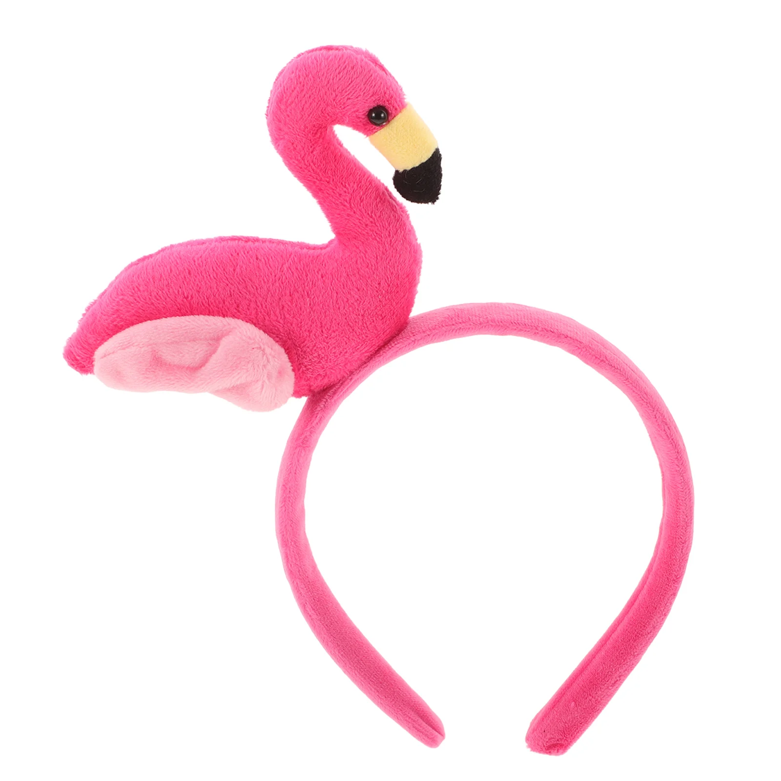 

Creative Flamingo Hair Hoop Lightweight Safe Party Headwear Rosy Plush Headdress for Birthday Christmas Festive Cute Design Fun