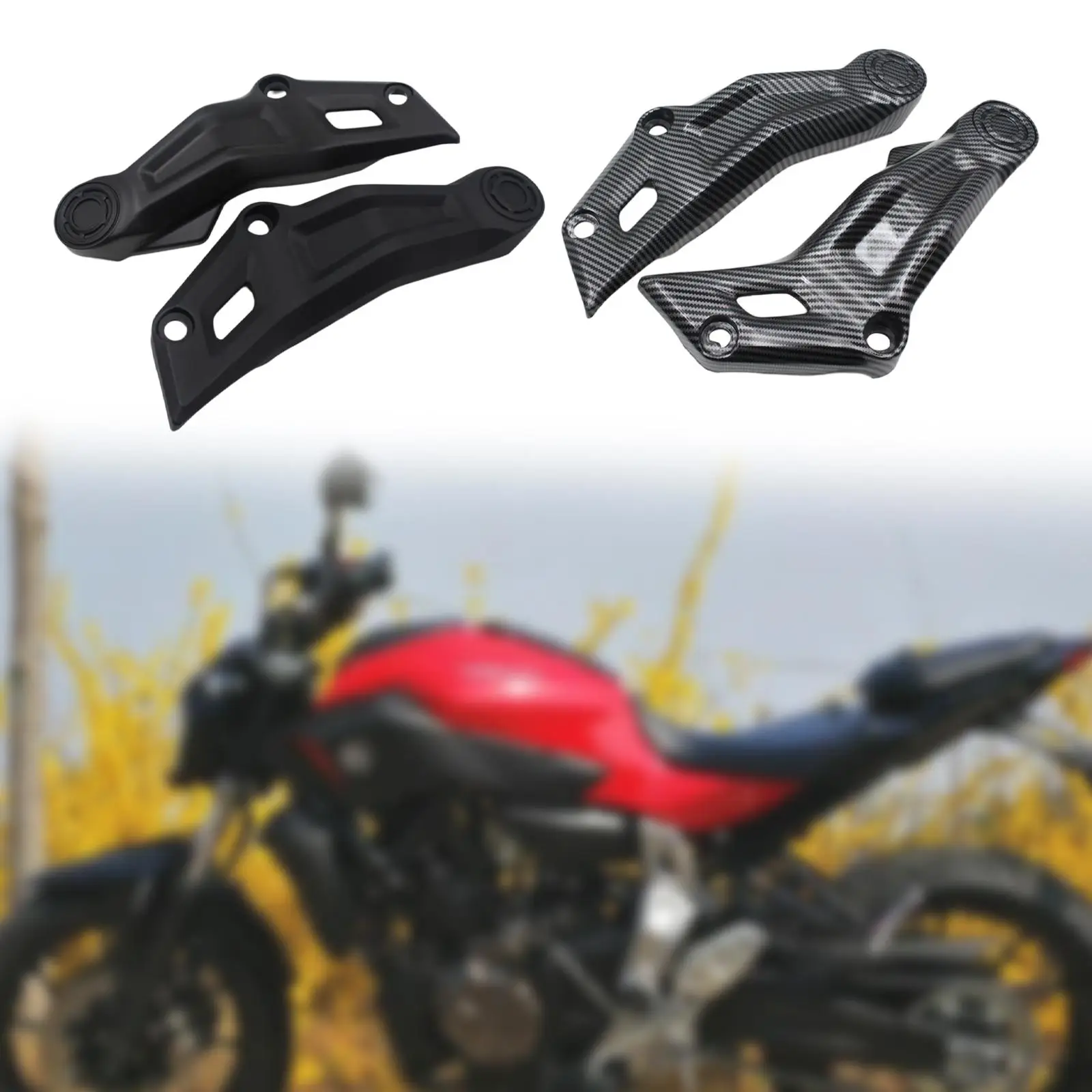 

2 Pieces Frame Side Panels Guards Modern Lightweight Spare Repair Portable Replace Parts Protection Covers for FZ07 MT07