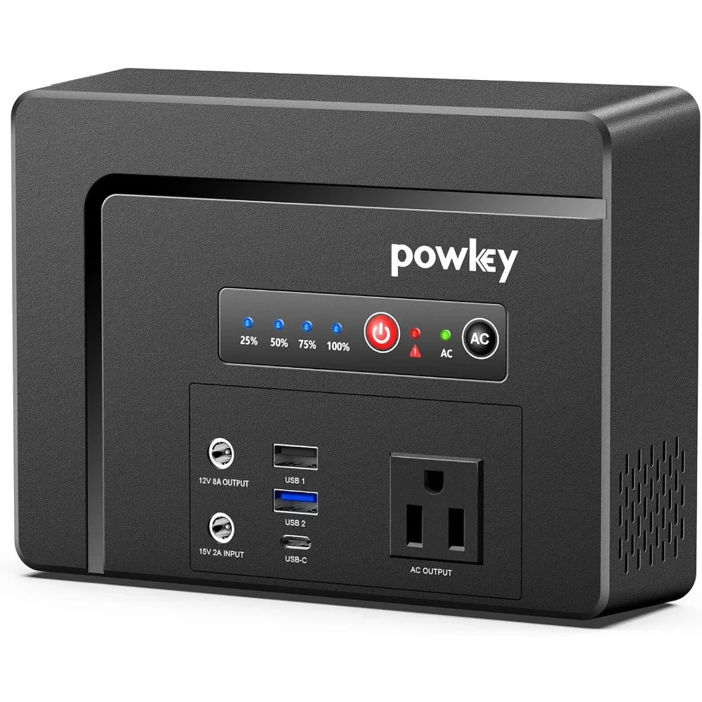 

Compact 100W Portable Power Station with 97Wh Capacity, AC Outlet, 65W PD USB-C Fast Charging, USB-A, and DC Port