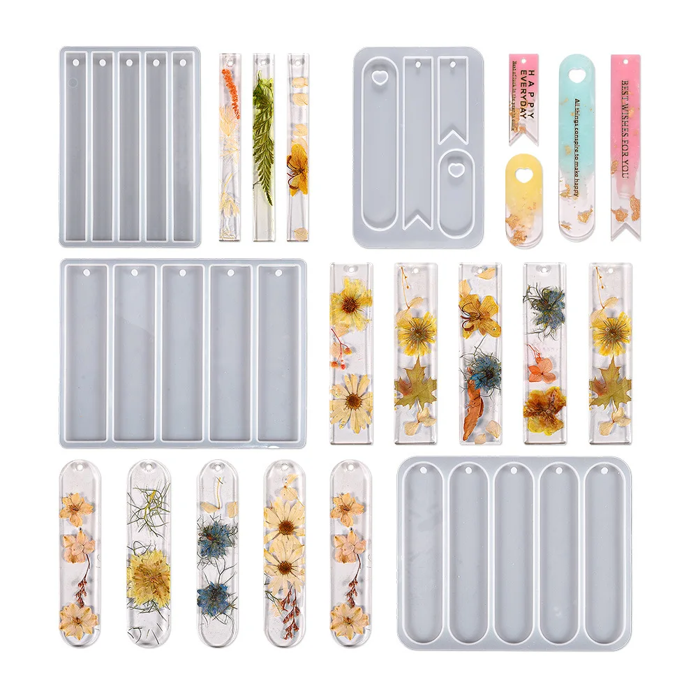 Lesezeichen-Schmuckguss-Silikonharzform-Set für DIY-Lesezeichenanhänger, Lesezeichenformen, Silikonformen, Harzschmuckherstellung – Detail 1