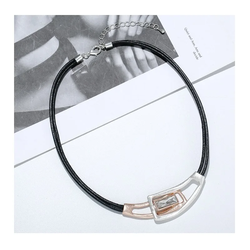 

Necklace Foreign Trade Explosion Style Women's Irregular Jewelry Retro Simple Alloy Collarbone Chain