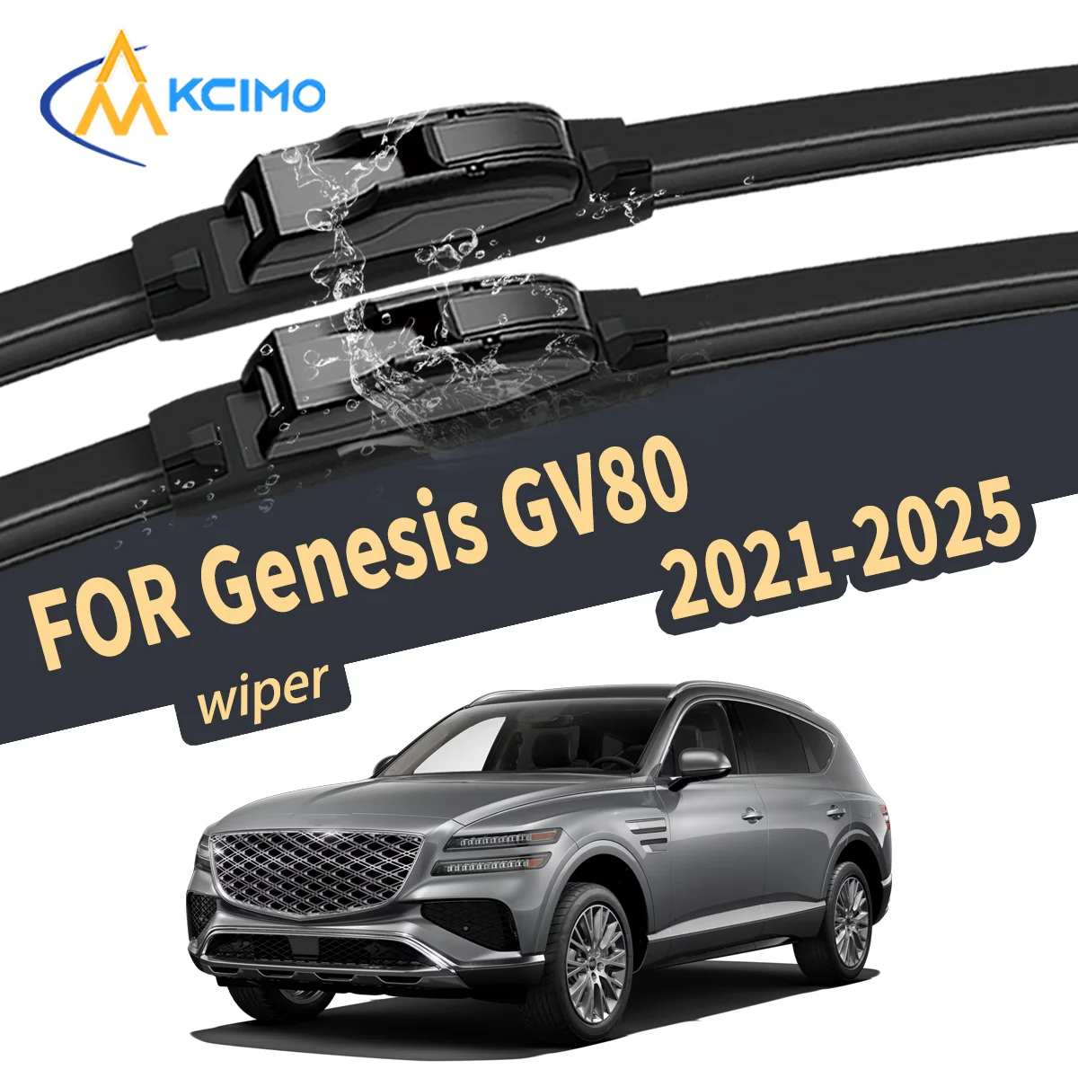 

Silent Wiper Blade For Genesis GV80 2021-2025 Natural Rubber Windshield Wiper Auto Replacement Parts High Quality Car