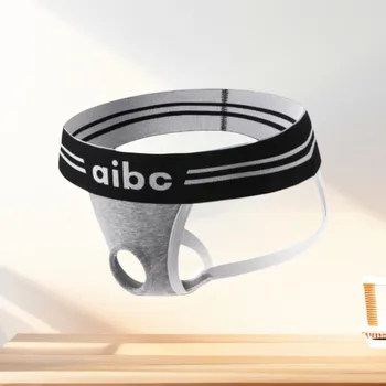 Silicone Cockring Erection Mens Exotic Underwear Jockstrap Sexy Thongs Penis Hole Gay Lingerie Low Rise Sex Panties Underpants