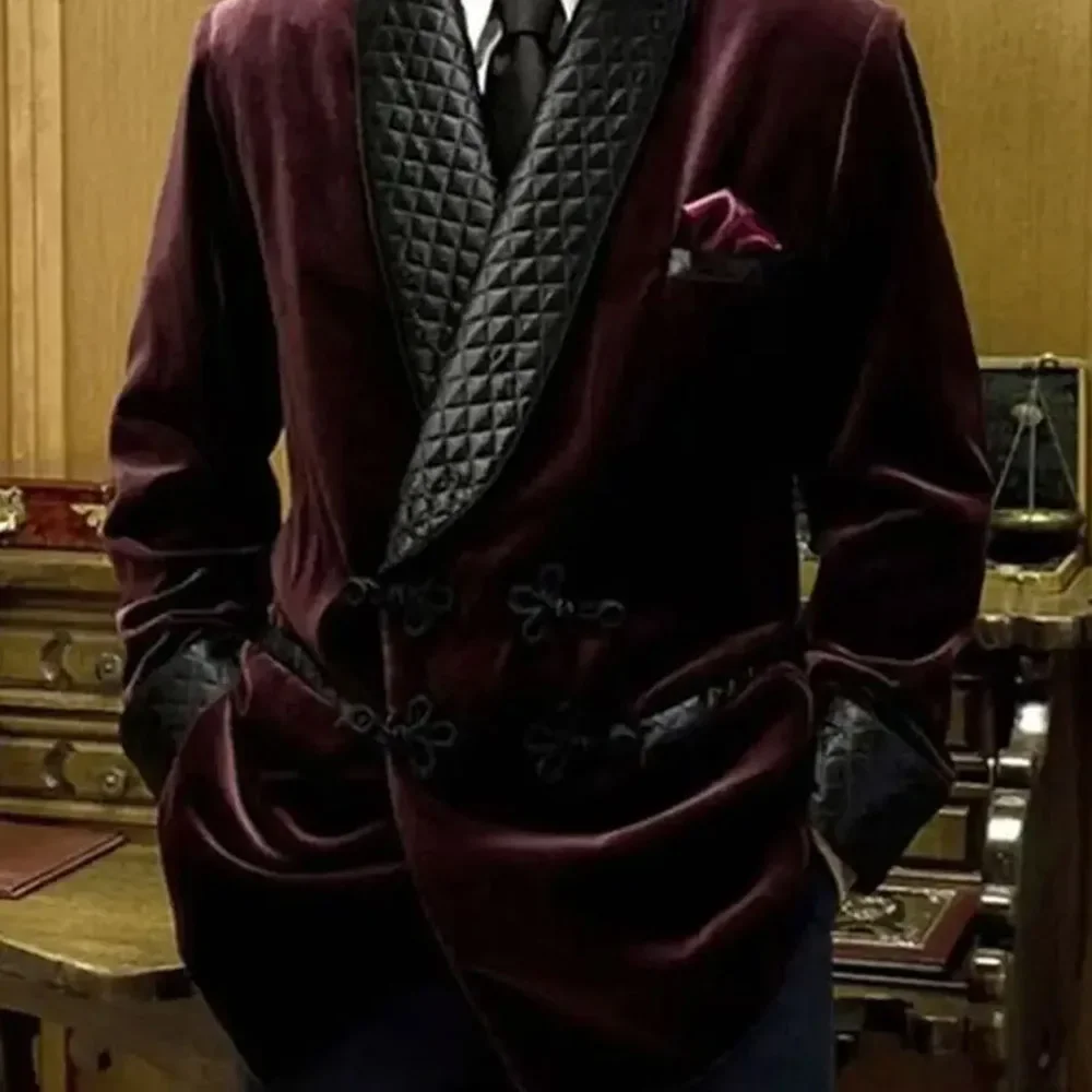 

Шикарный мужской костюм, блейзер, модный элегантный повседневный тонкий пальто, однотонный деловой пиджак для жениха, свадьбы, вечеринки, выпускного вечера, цельный пиджак