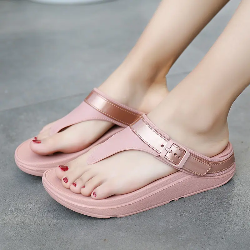 Comemore Flip Flops 2022 Summer New Platform Sandals Women Soft Sole Slippers Outdoor Indoor Beach Bathroom Sandal