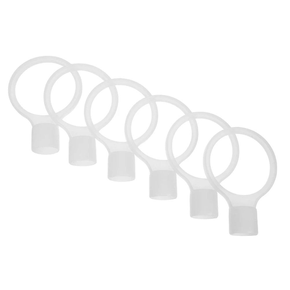 6pcs Traffic Connector Safety Road Cone Chain Link Plastic Barrier Connector Secure Safety Cone Accessories For Parking