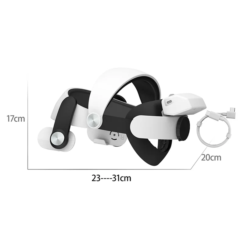 Phile-head cinta para meta/quest 3s 6000mah bateria destacável carregamento all-round redução de peso vr acessórios