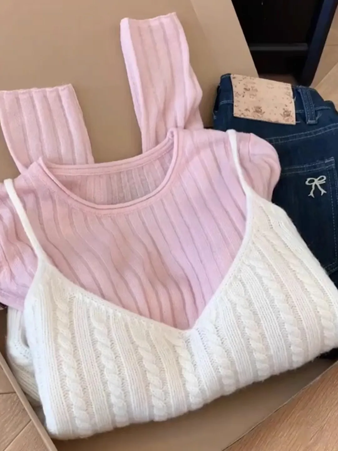 Coreano Sle rotondo Ne maglione lavorato a maglia cinturino da donna autunno delicato Ele dimagrante lungo Sve top gilet set da due pezzi