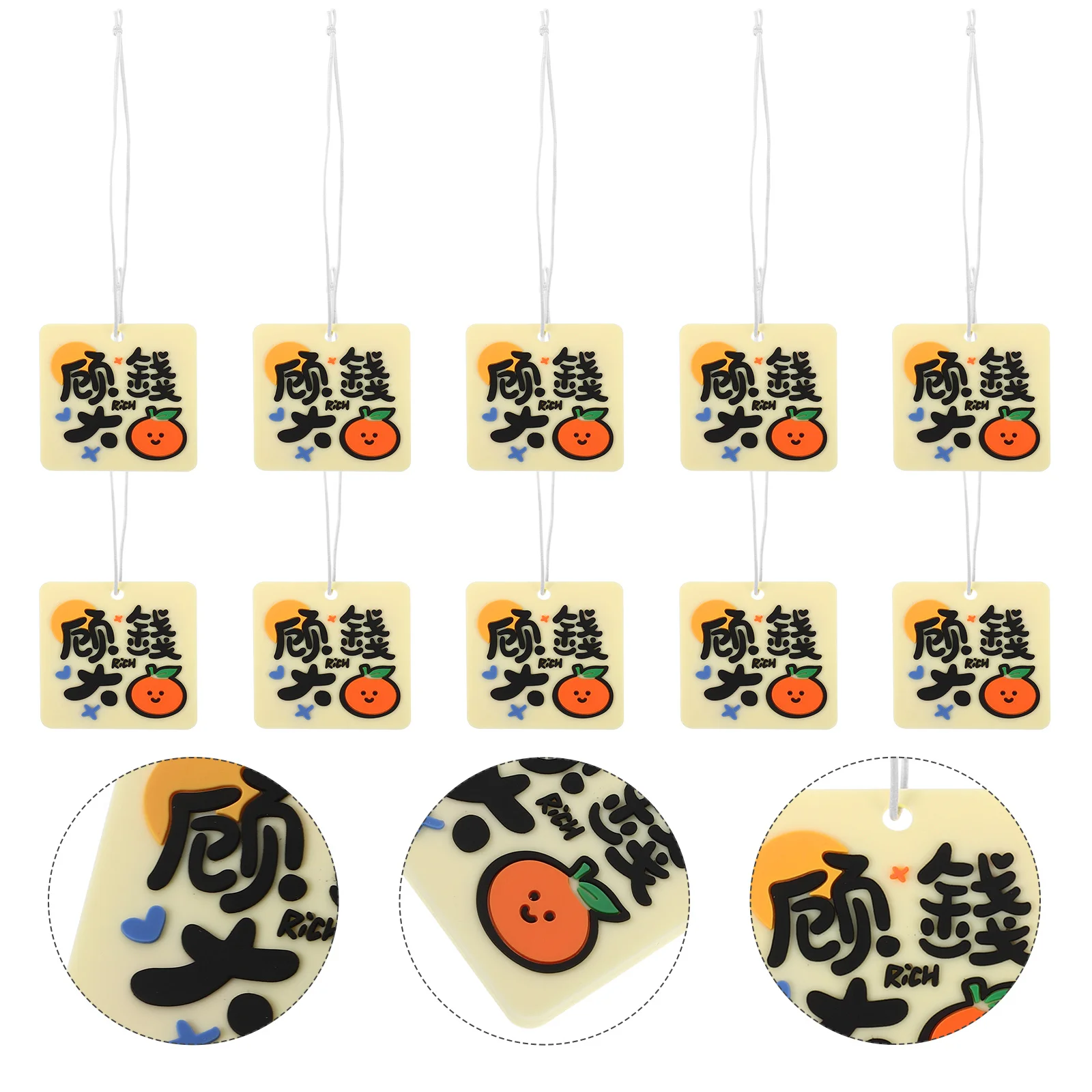 

10pcs Car Freshener Slice Silicone Mini Air Diffuser For Car Interior Decor Aroma Hanging Essential Oil Diffusers Auto Mirror