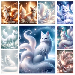 5D Diamond Painting New 9-tailed fox Picture DIY Diamond Embroidery Cross Stitch Kit Mosaic 2024 Home Room Decor Gifts