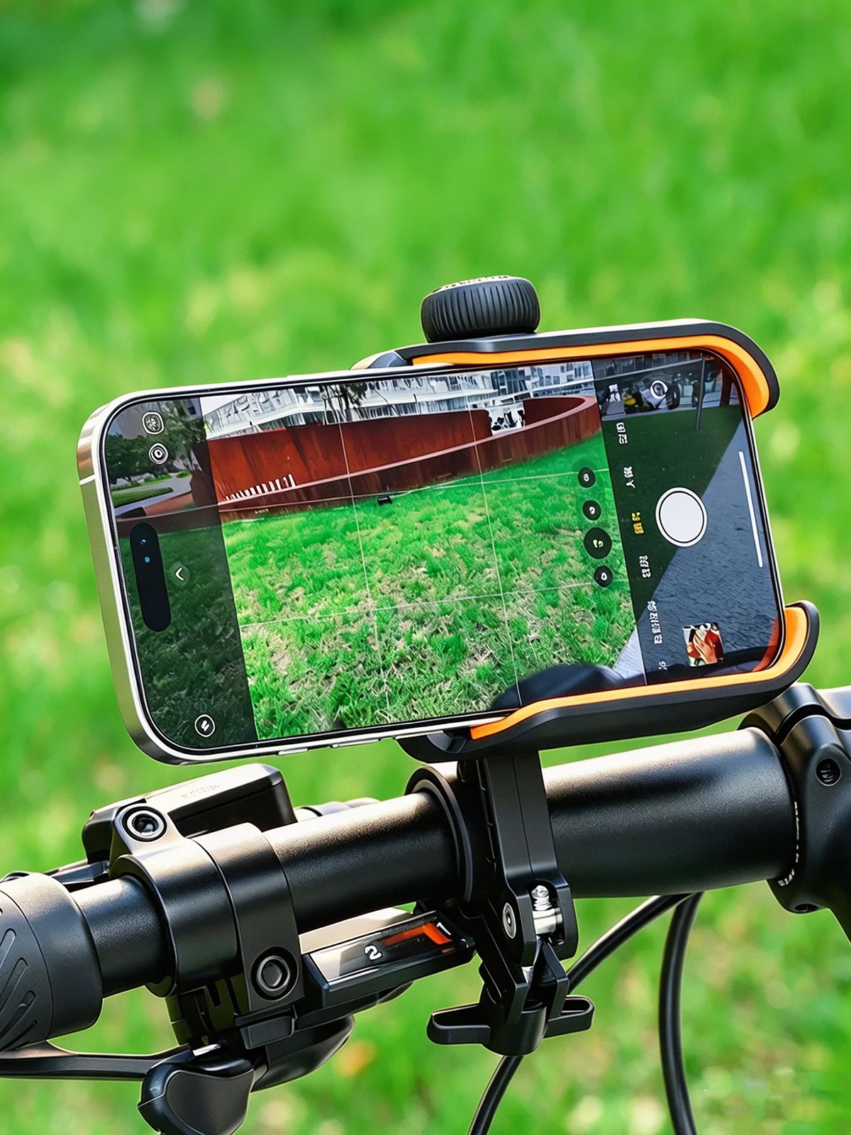 Universal Motorcycle Phone Mount Shockproof Waterproof Handlebar Clamp For E-Bike Navigation GPS Cycling Phone Holder Bracket image 4