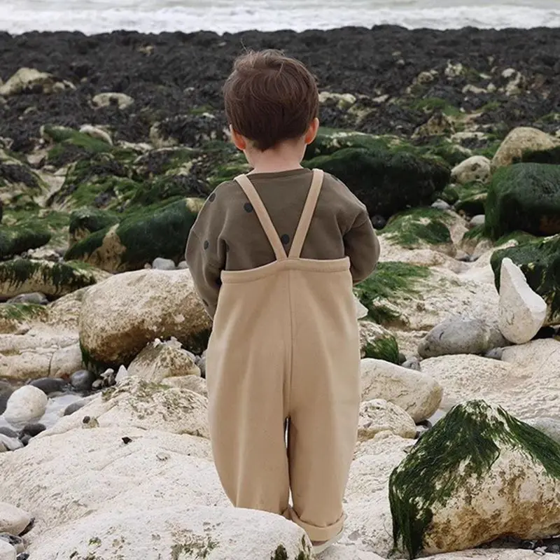 Outono da criança infantil meninos calças compridas crianças macacão do bebê menino vintage macacão meninas roupas calças