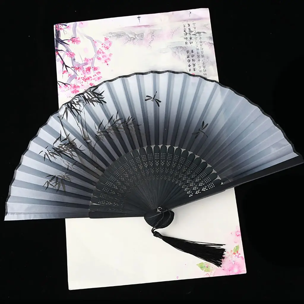 

Multi-pattern Elegant Vintage Style Colorful Bamboo Wooden Summer Gift Dance Hand Fan Folding Fan Home Decoration Fan Crafts