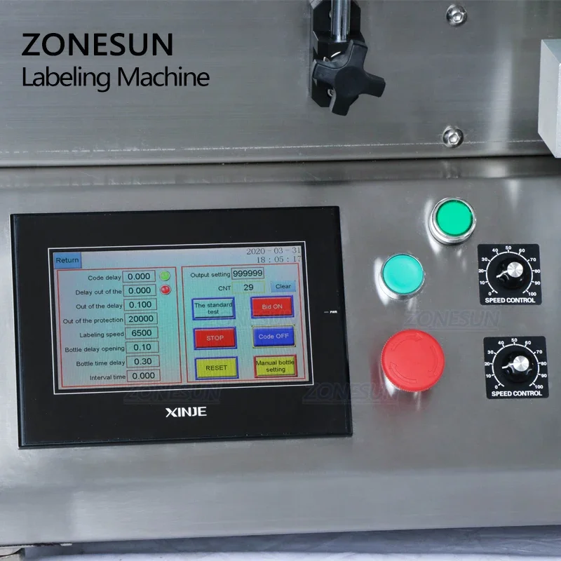 ZONESUN Sticker Liquid Soap Automatic Water Bottle Labeling Machines With Date coder Label Dispenser Machine ZS-TB500