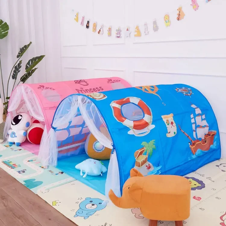 Portable Girls Boys Sleeping Kids Bed Tent With Mosquito Net Indoor Tunnel Tent For Kids Tent