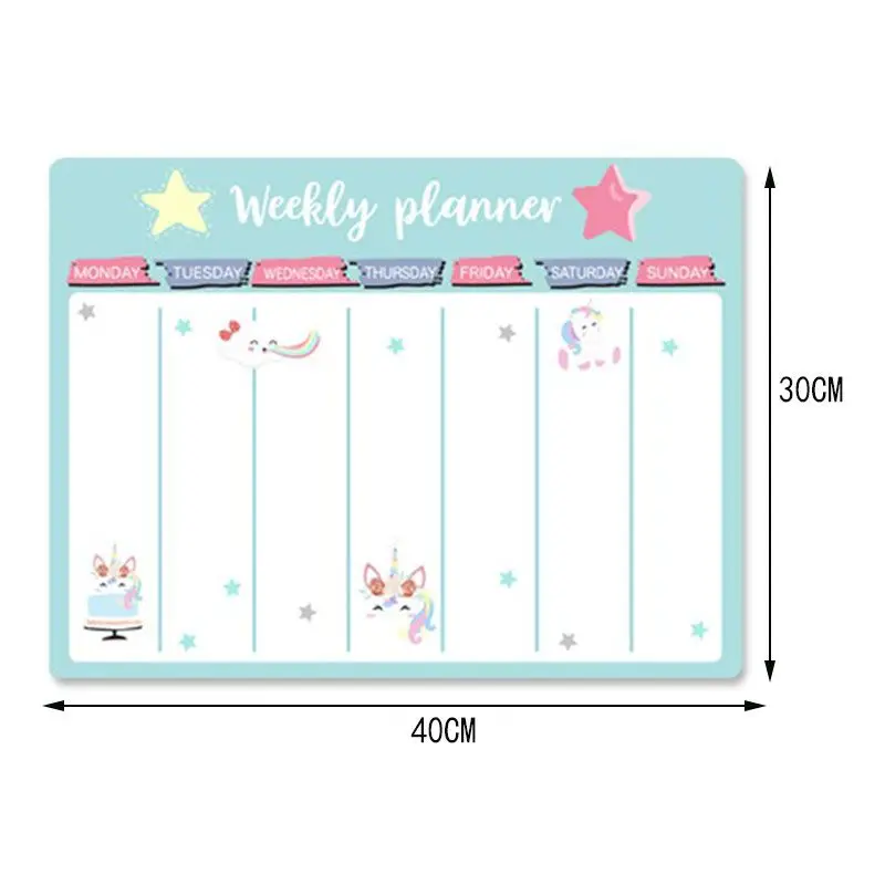 Magnetic Weekly Planner Board Fridge Magnetic Erasable Whiteboard Message Board Planner Calendar For Notes Message Drawing