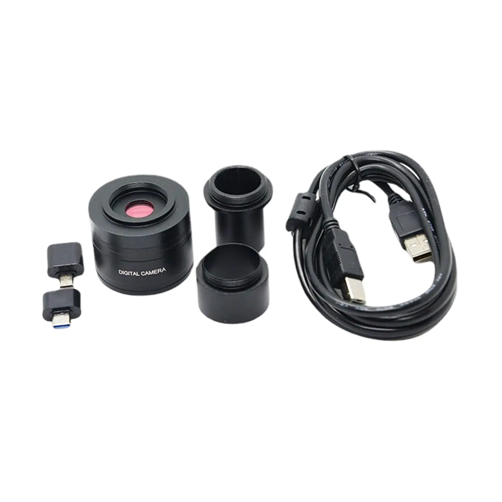 Camera Eyepiece 23.2mm USB 2.0 Plug and Play Optical Adapter for Telescope and Microscope Observation