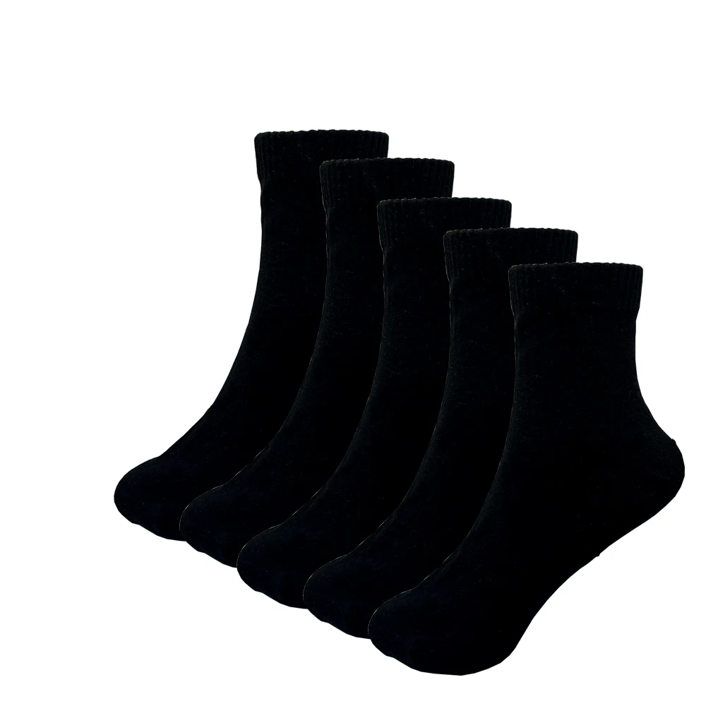 2/5 Pairs Men Women Cotton Socks Pure Color High Quality Soft Breathable Grey Black Business Casual Men winter socks Large Size