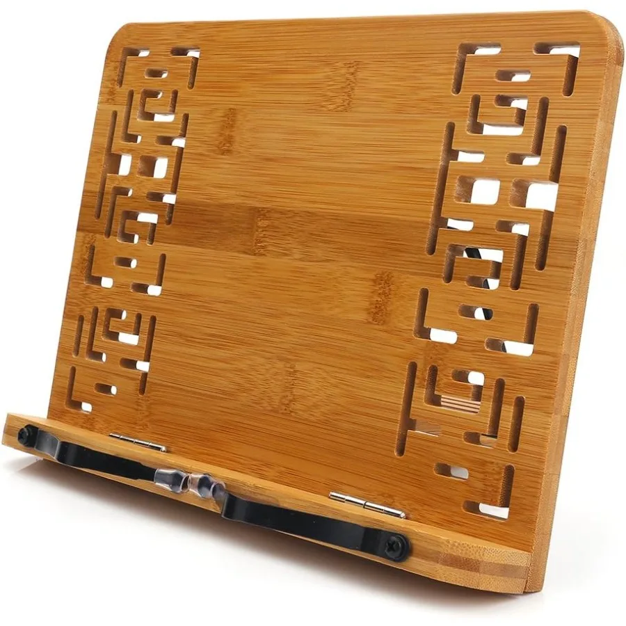 

Бамбуковая подставка для книг, подставка для чтения, подставка для поваренной книги, складная подставка для планшета, ПК, учебник, музыкальная подставка для документов, настольная подставка для книг с R