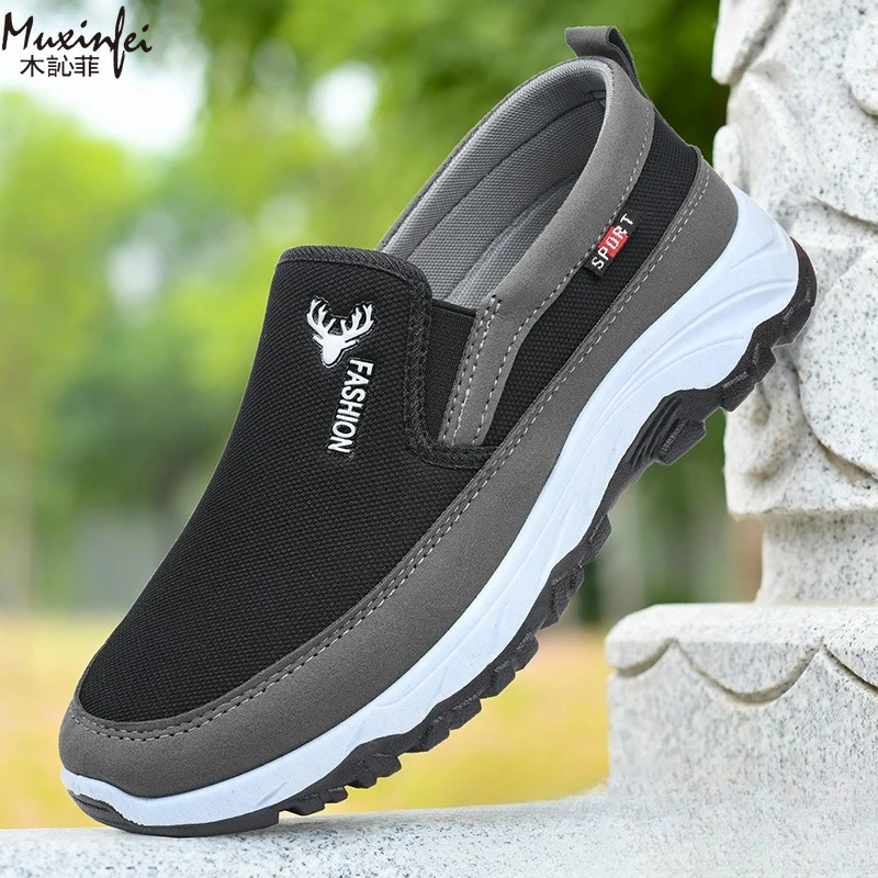 Frühlings- und Herbst-Stoffschuhe für Herren, Outdoor-Freizeitsportschuhe, weicher Boden, dicker Boden, verschleißfeste und rutschfeste Schuhe – Detail 4