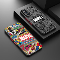 Marvel Avengers Anime For POCO X5 X4 X3 C65 C51 C55 C50 C40 M6 M5S M5 M4 M3 F5 F4 GT Pro NFC TPU Frosted Translucent Phone Case