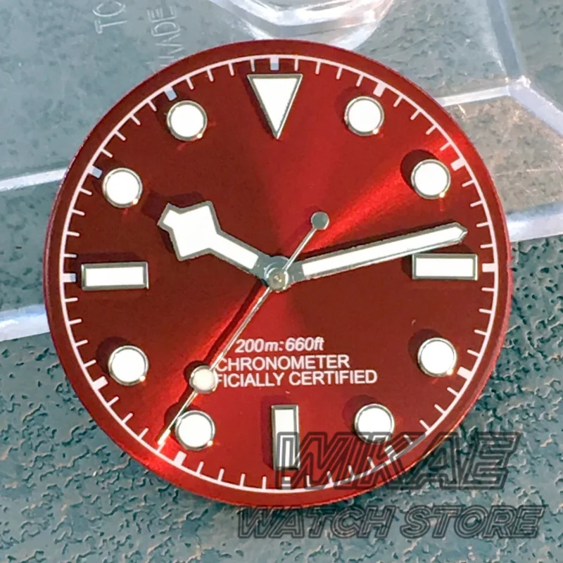 29mm Green dial fit NH34 NH35 NH36 ETA2824 PT5000 Miyota 8219 Mingzhu2813 movement green luminous watch accessory