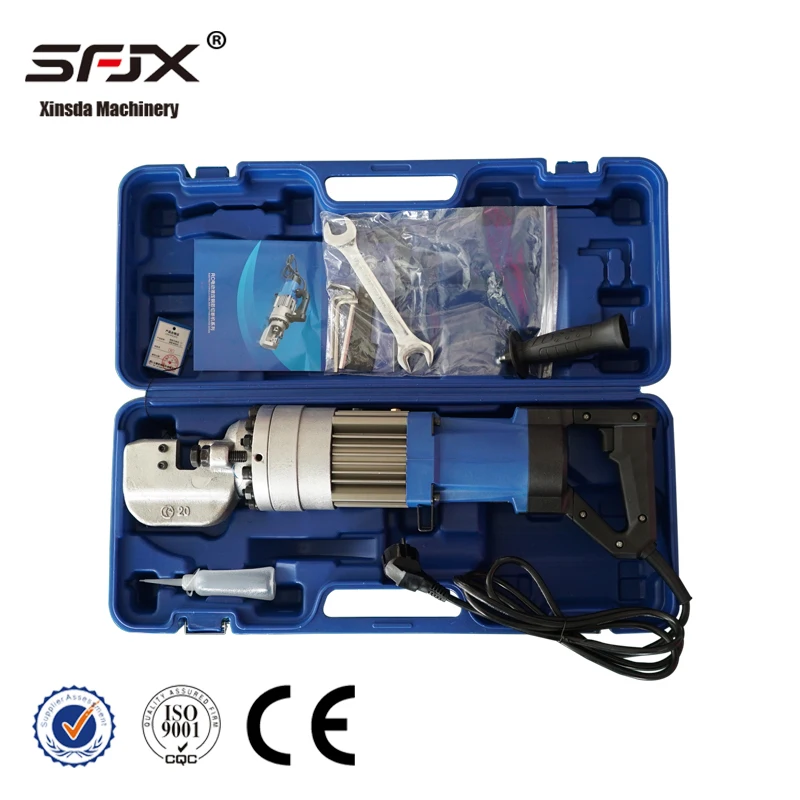 -20A Hand Held Hydraulic Portable Construction Rebar Cutting Machine Motor 4-20mm Cutting Range 110V/220V 1.05kW 1 Year