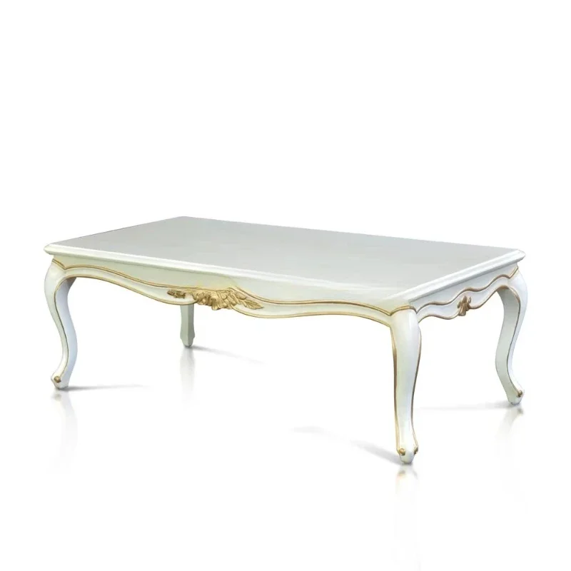 Classic coffee table, solid wood with white paint