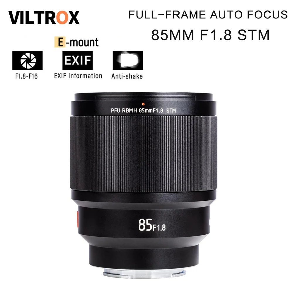 NEW VILTROX 85mm F1.8 STM Auto Focus Fixed Focus Lens F1.8 Full Frame Lens for Camera E Mount A9 A7III A7RIII A7SII A6500 A6400