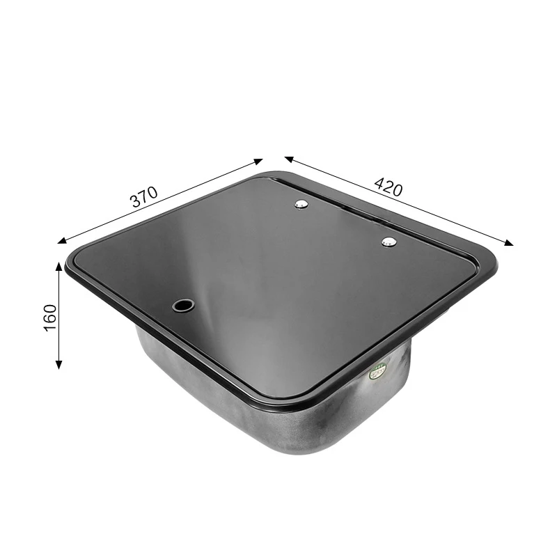 RV Specific Sink Black New Model Stainless Steel Material Covered Water Tank Hidden Vegetable Washing Basin