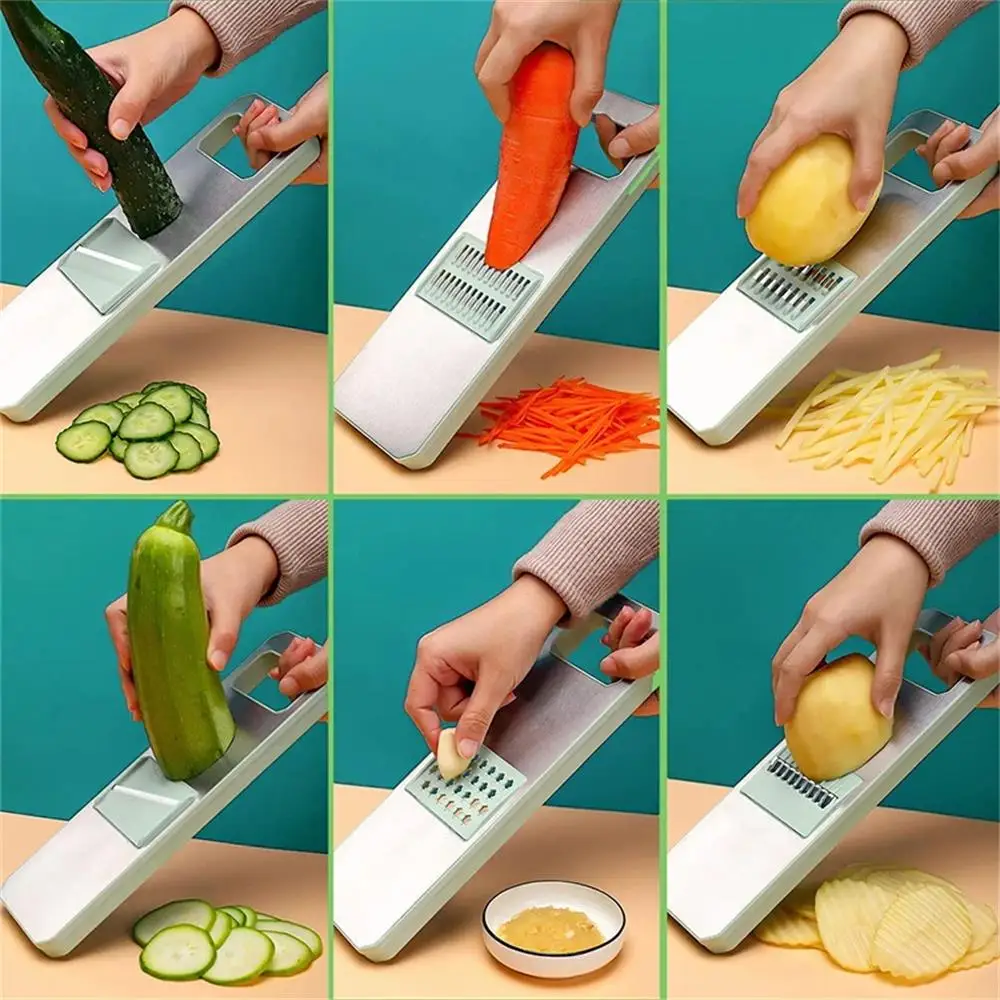 Multifunctional Vegetable Cutter Slicer Kitchen Household Potato Shredded Cucumber Artifact Stainless Steel Grater Kitchen Tools